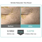 Revicia PDRN Exo Shot_Wrinkle Reduction Lab Test Result shows 31.65% increased after 4 weeks of use